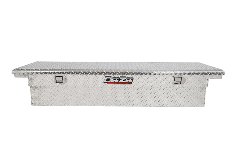 DZ8170L – DEE ZEE Tool Box, Crossover Low Profile Single Lid Diamond Tread Silver Aluminum 20 Inch Length x 69-3/4 In...